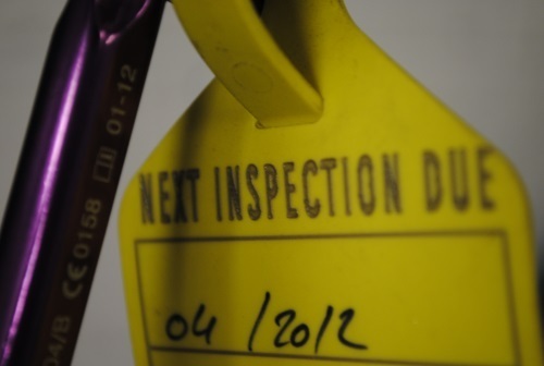 Brandon Safety Harness Inspection Tag